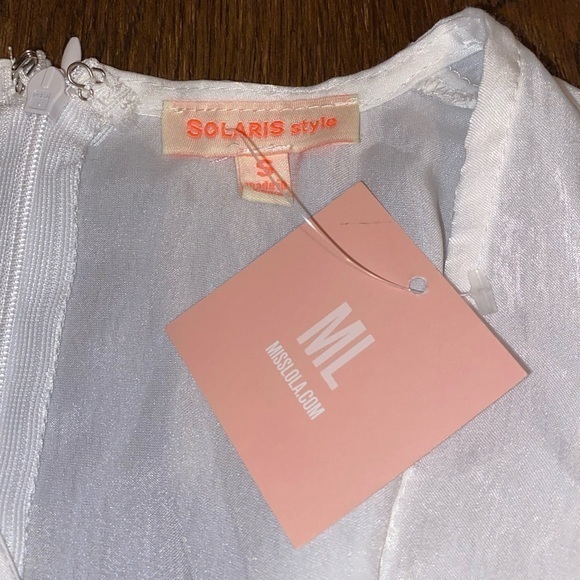 NWT Miss Lola White Bodysuit - Picture 3 of 6